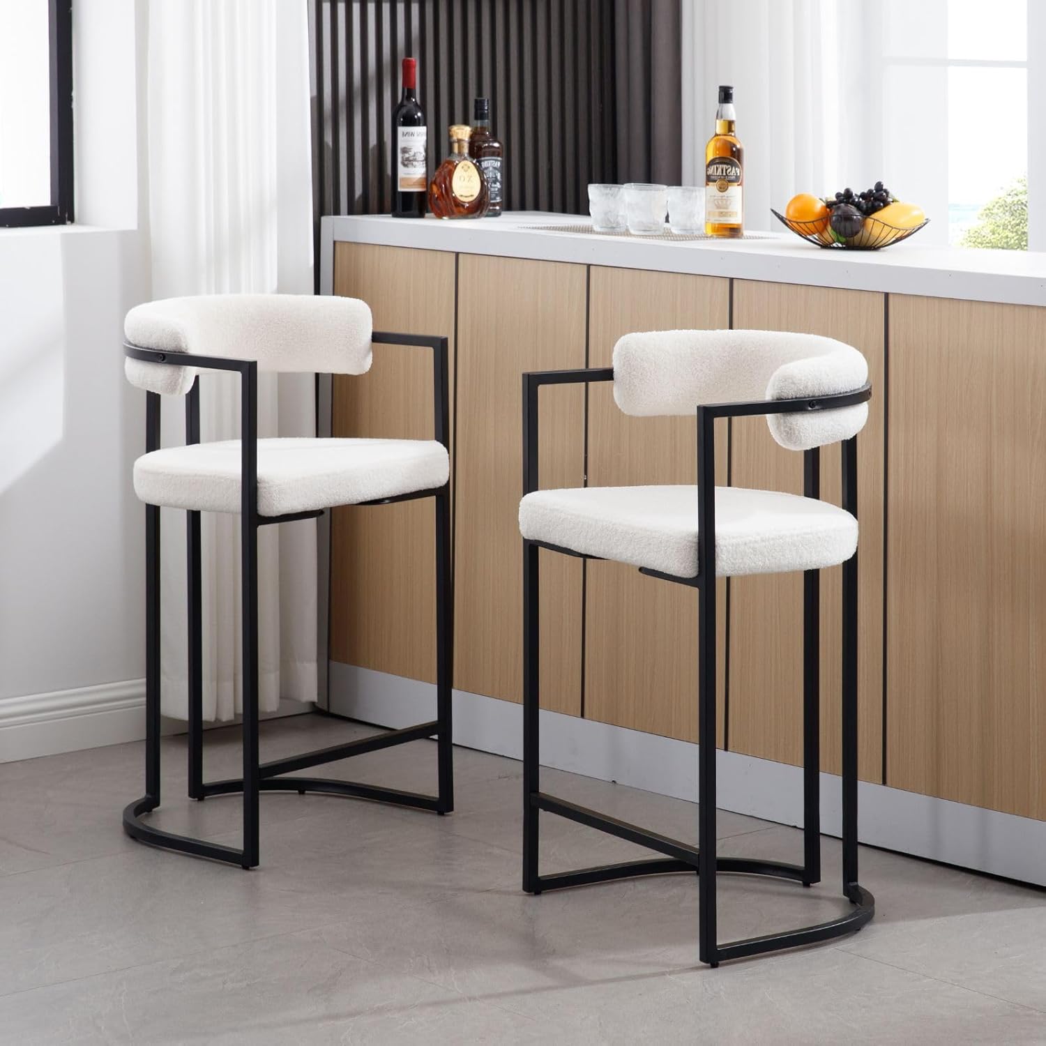 Black-and-white-barrel-bar-stools