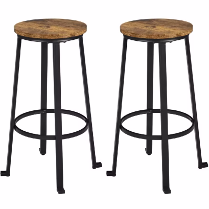 Stylechic Metal Frame Backless Bar Stools Set of 2
